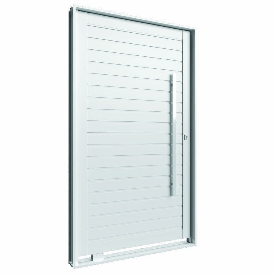 Porta Pivotante Filetada, Vitrolar · Linha Classic Alumínio