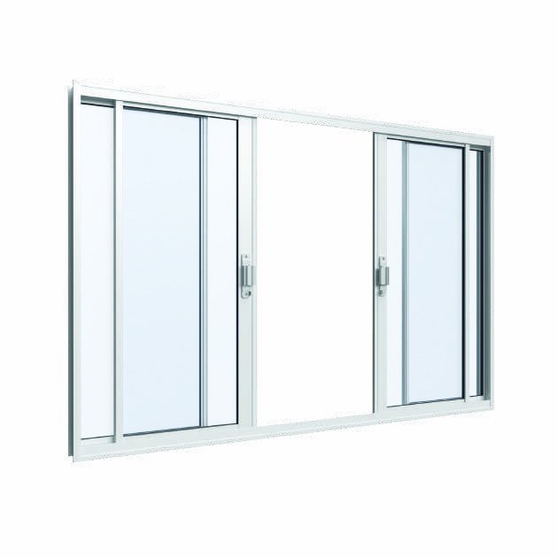 Vitrô 4 Folhas sem Grade, fecho sobreposto, Vitrolar · Linha Classic Alumínio