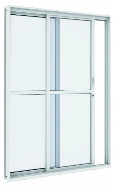 Porta de Correr 2 Folhas, Vitrolar · Linha Prática Aço