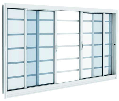 Vitrô 4 Folhas Horizontal, Vitrolar · Linha Prática Aço