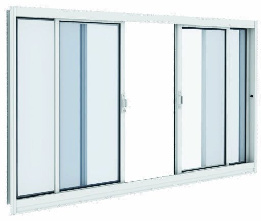 Vitrô 4 Folhas sem Grade, Vitrolar · Linha Prática Aço